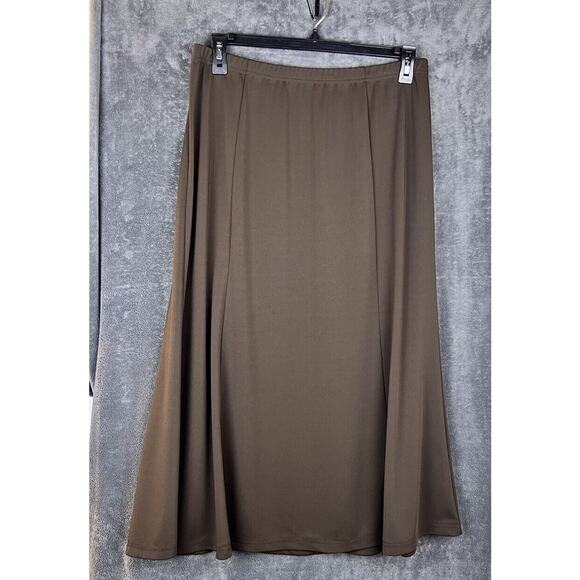 Quacker Factory Dresses & Skirts - The Quacker Factory Woman’s Skirt Brown Size Large Maxi Swing 50’s Style